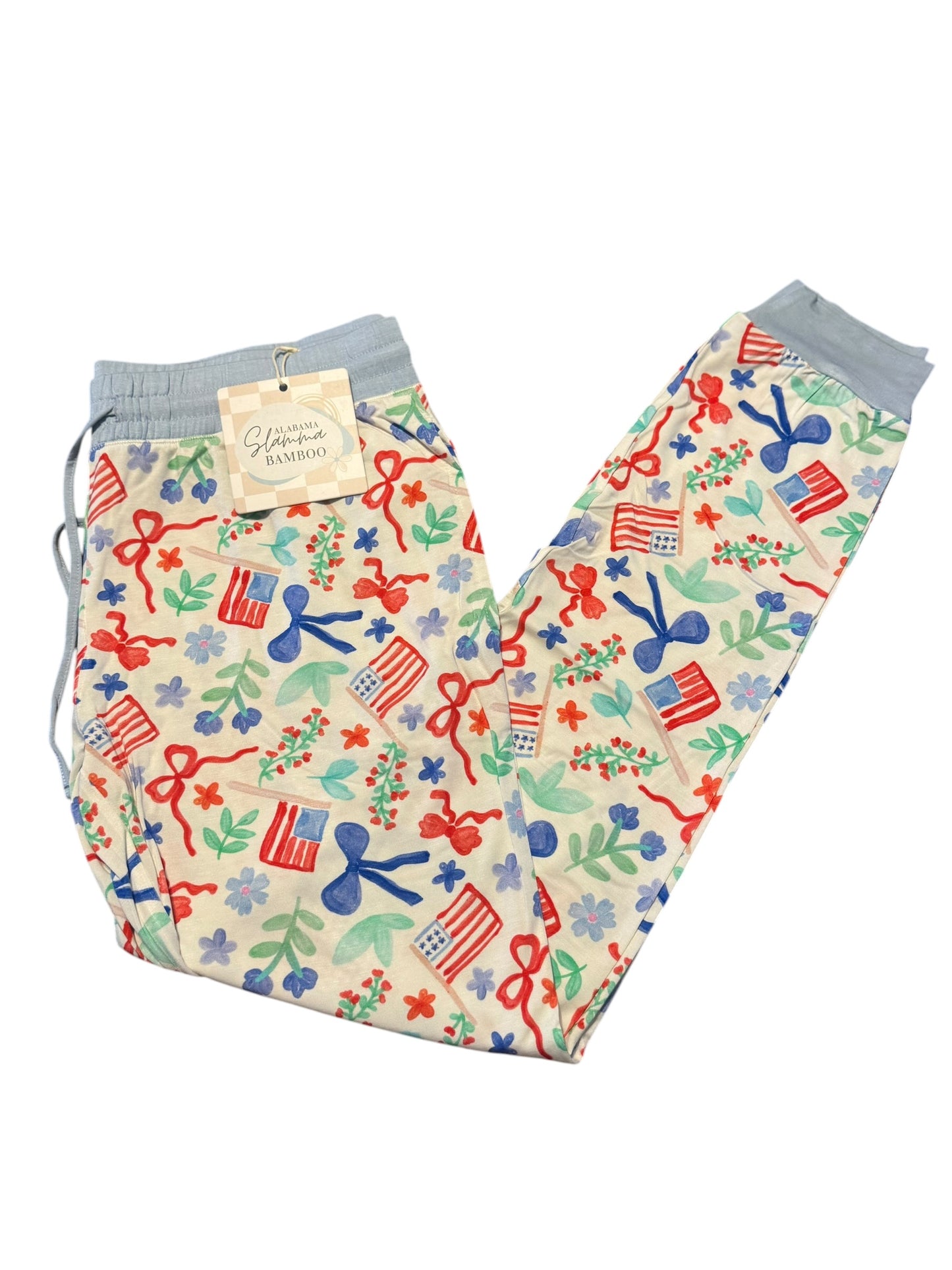 Freedom and Florals Adult Joggers