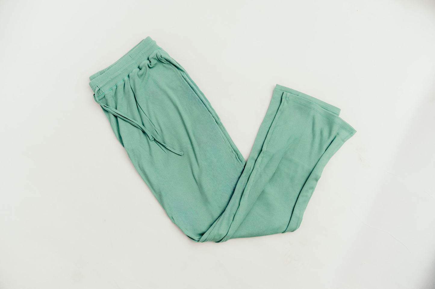 Wild Mint Ribbed Adult Straight Leg Pants