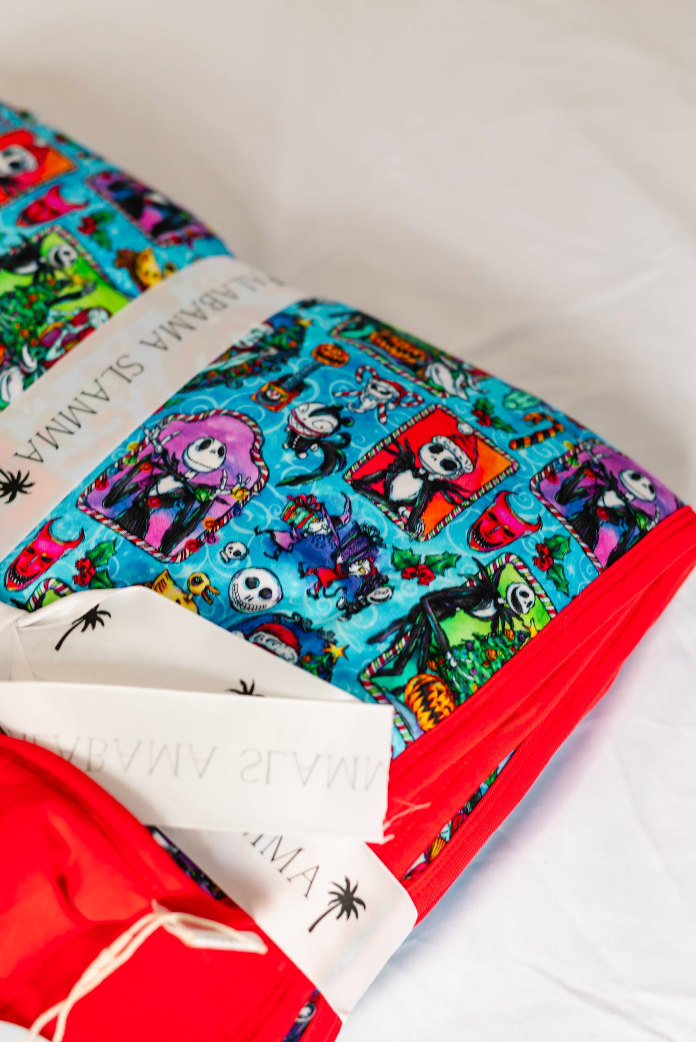 Fright Before Christmas Bamboo Quilted Blanket