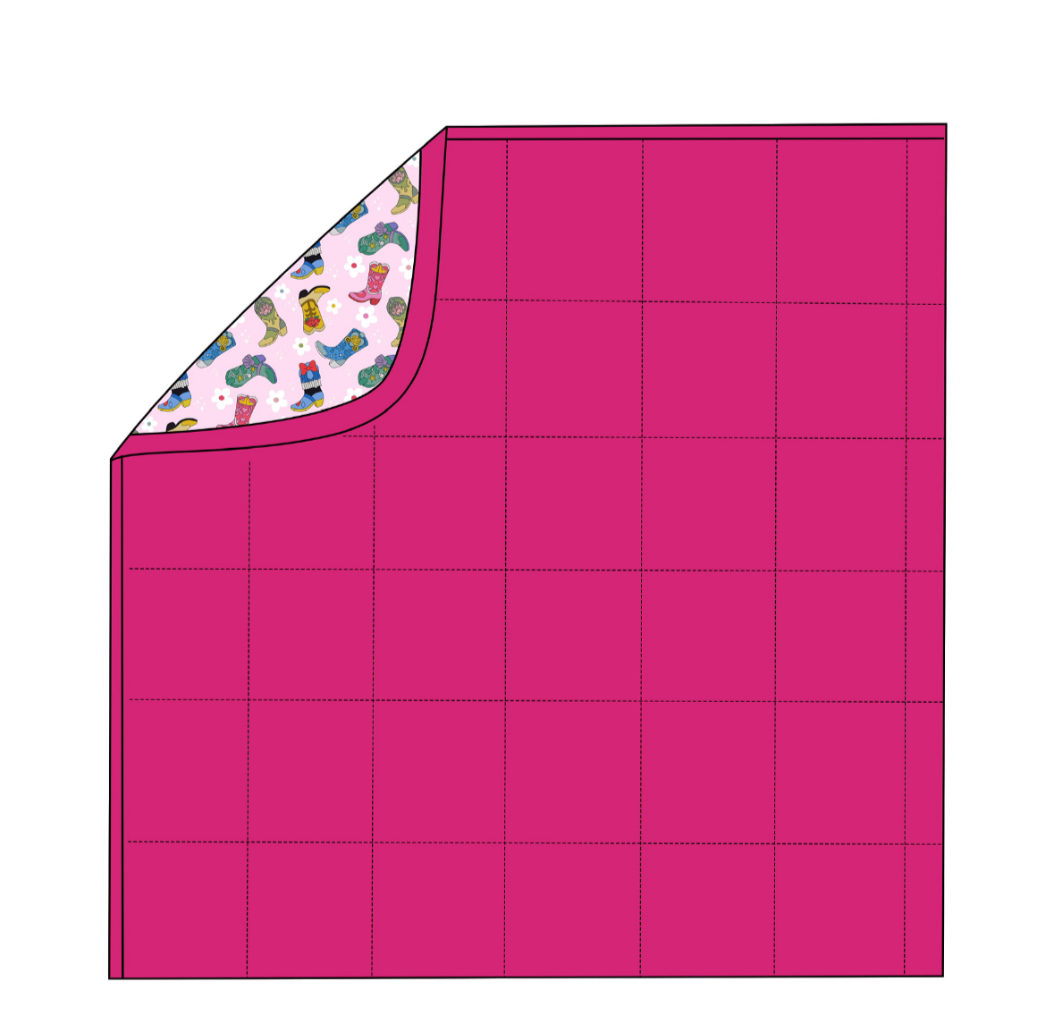 Magical Boots Quilted Blanket