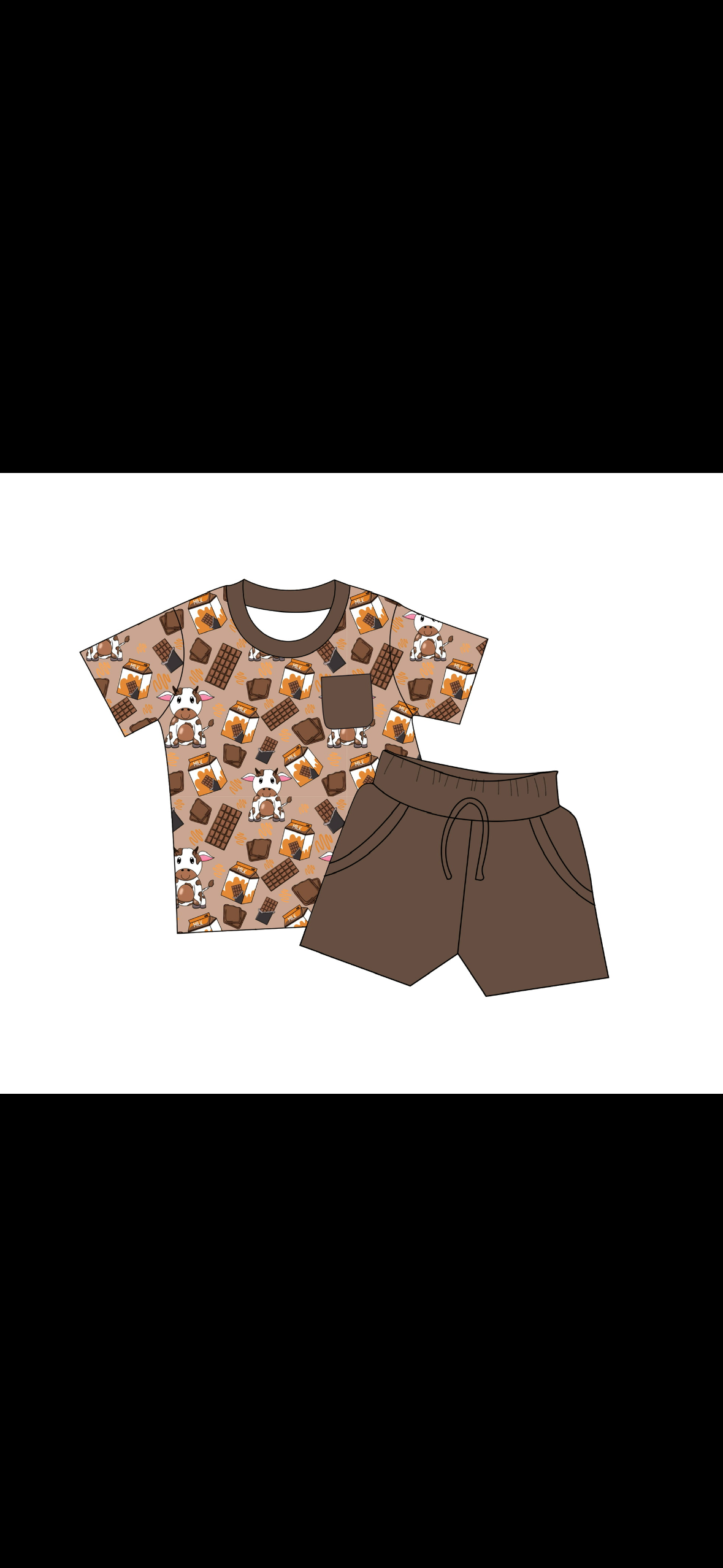 Cocoa Cow Pocket Tee with Shorts Daywear
