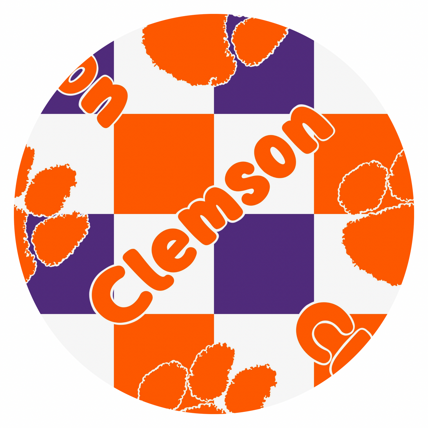 Clemson Checkered Zippy