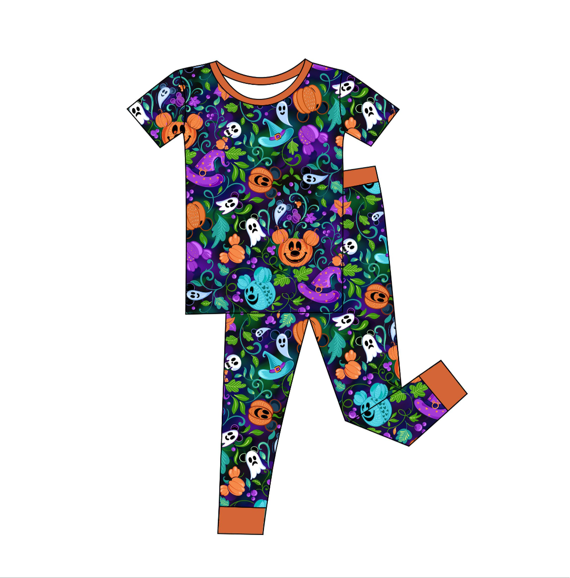 Not-So-Scary Night 2 Piece Short Sleeve and Pants Set