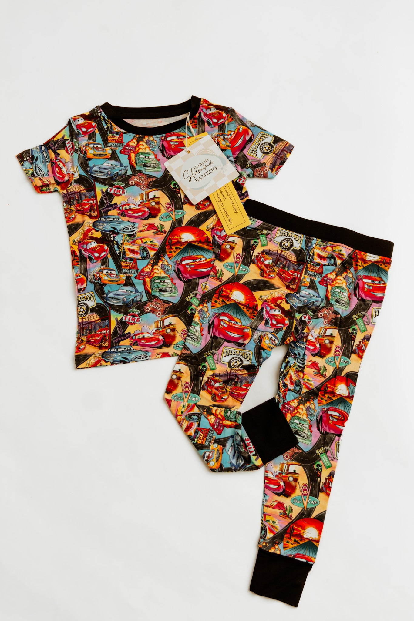 Pit Stop Party Short Sleeve and Pants 2 Piece Set