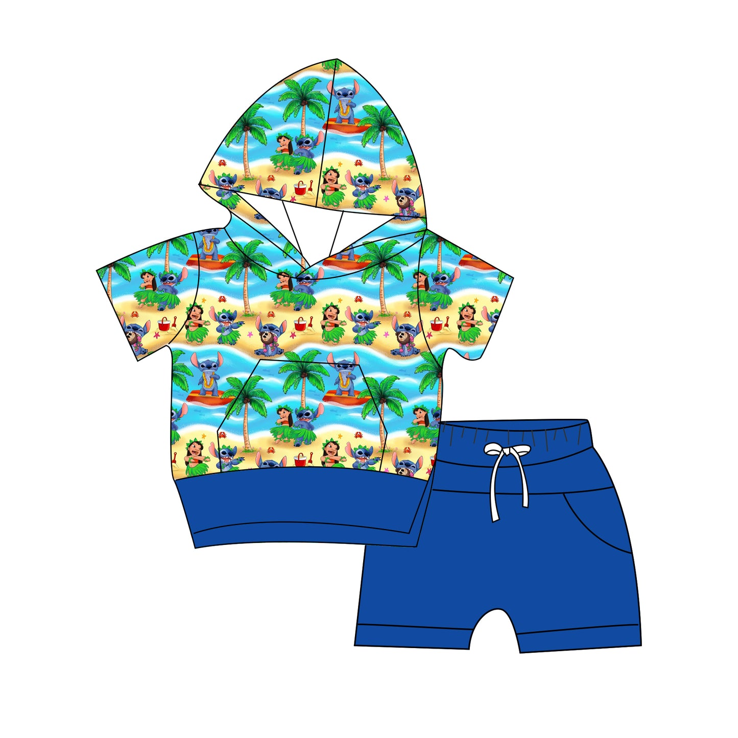 626 Lightweight Hoodie and Shorts Daywear Set