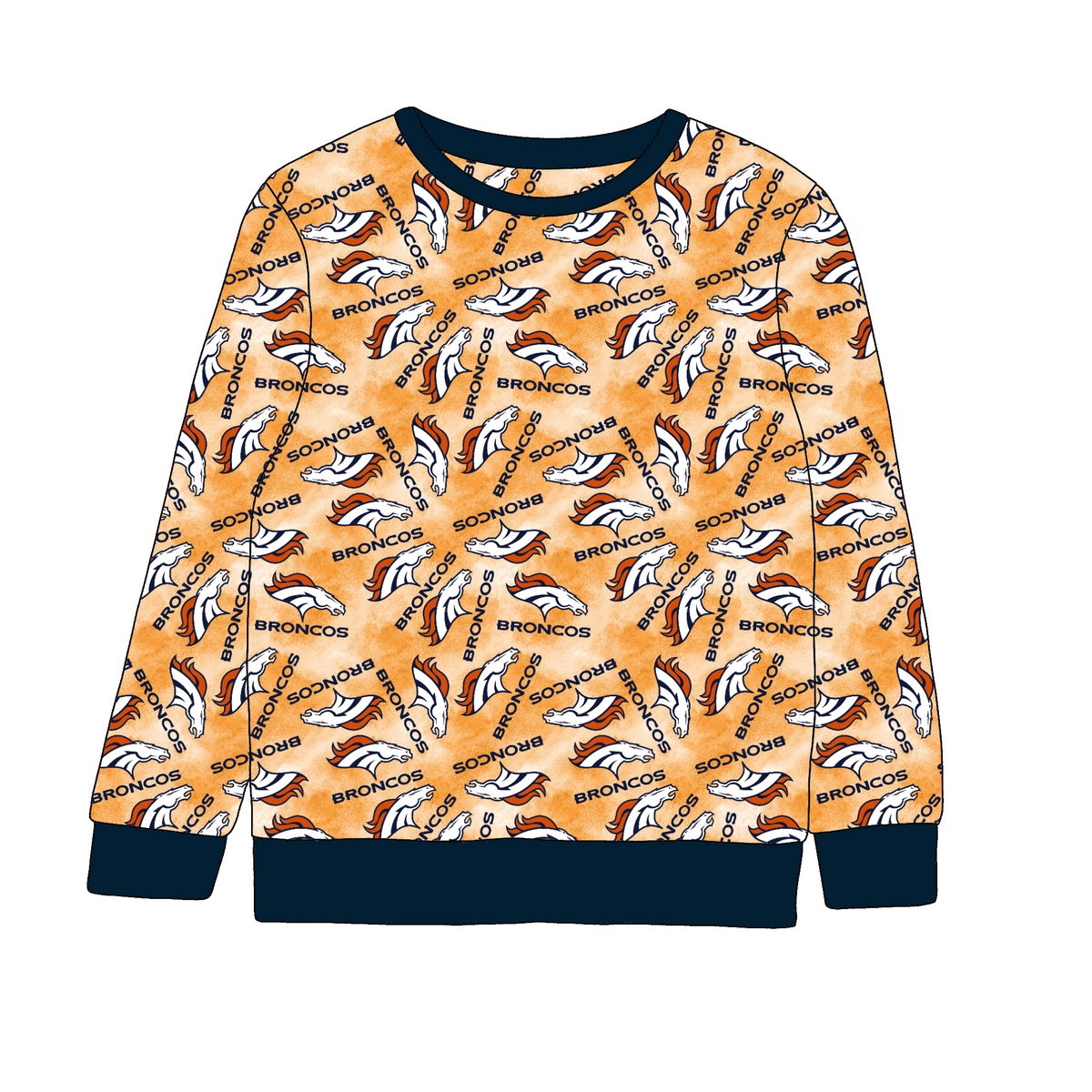 Denver Broncos Bamboo/French Terry Crewneck