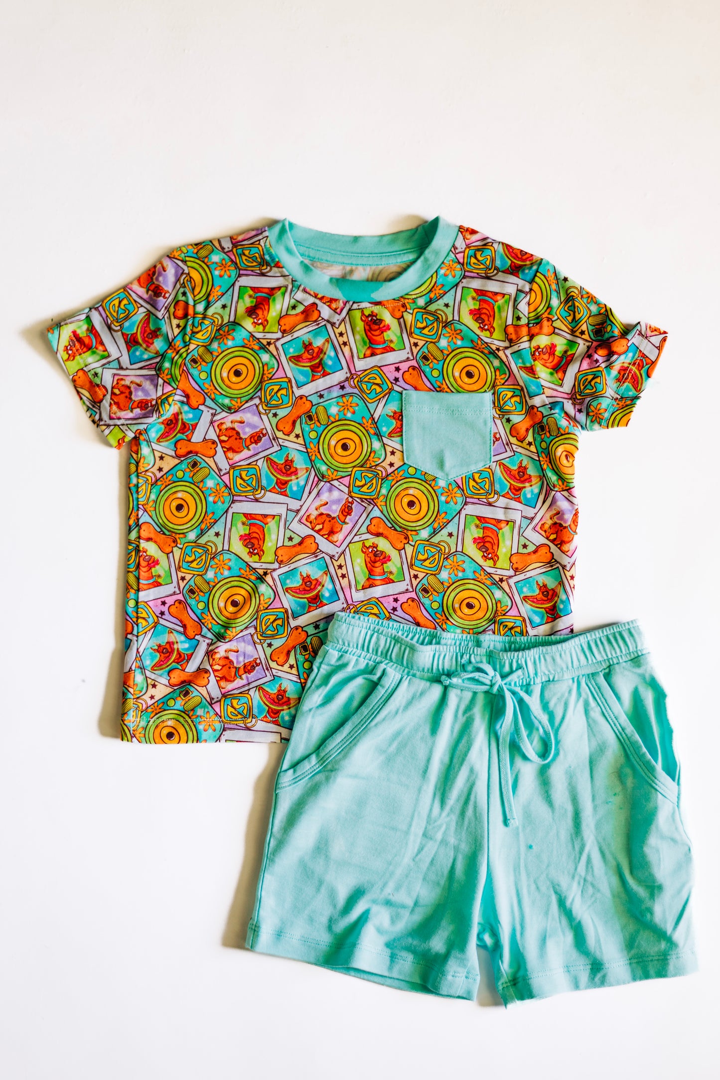 Peace, Pup and Polaroids Pocket Tee and Shorts Daywear