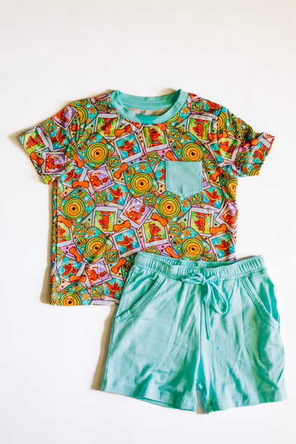 Peace, Pup and Polaroids Pocket Tee and Shorts Daywear