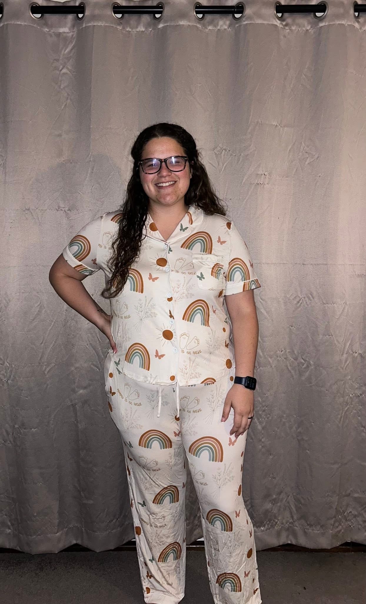 Mommy to an Angel Adult Button Down and Pants Set