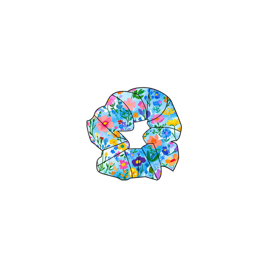 Painted Petals Bamboo Scrunchie
