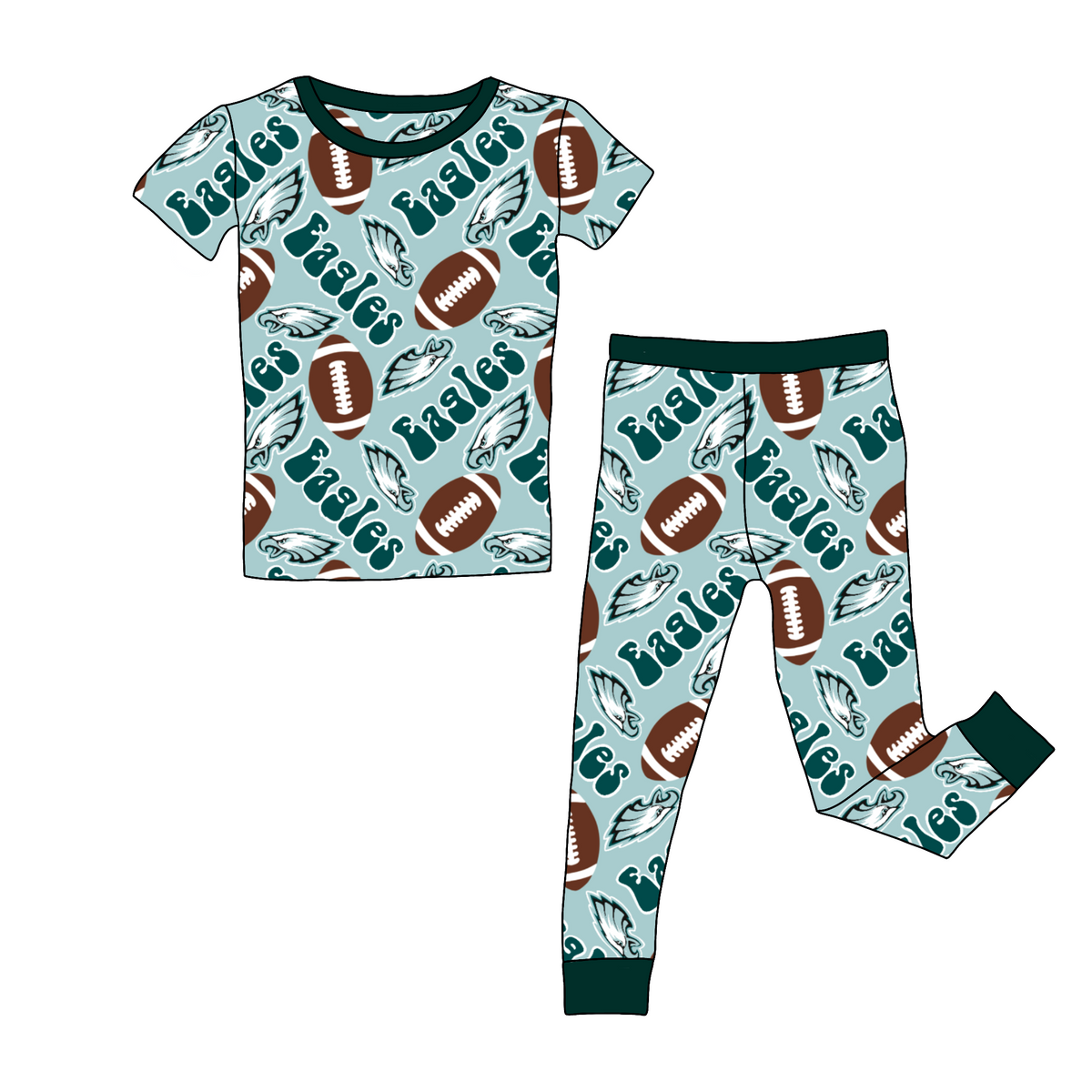Philadelphia Eagles Short Sleeve and Pants 2 Piece Set