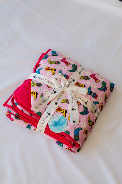 Magical Boots Quilted Blanket