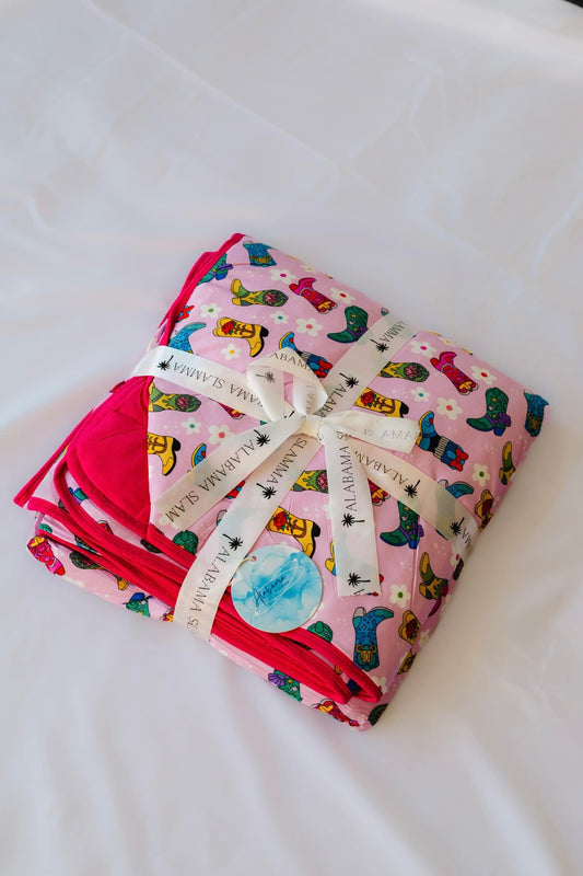 Magical Boots Quilted Blanket