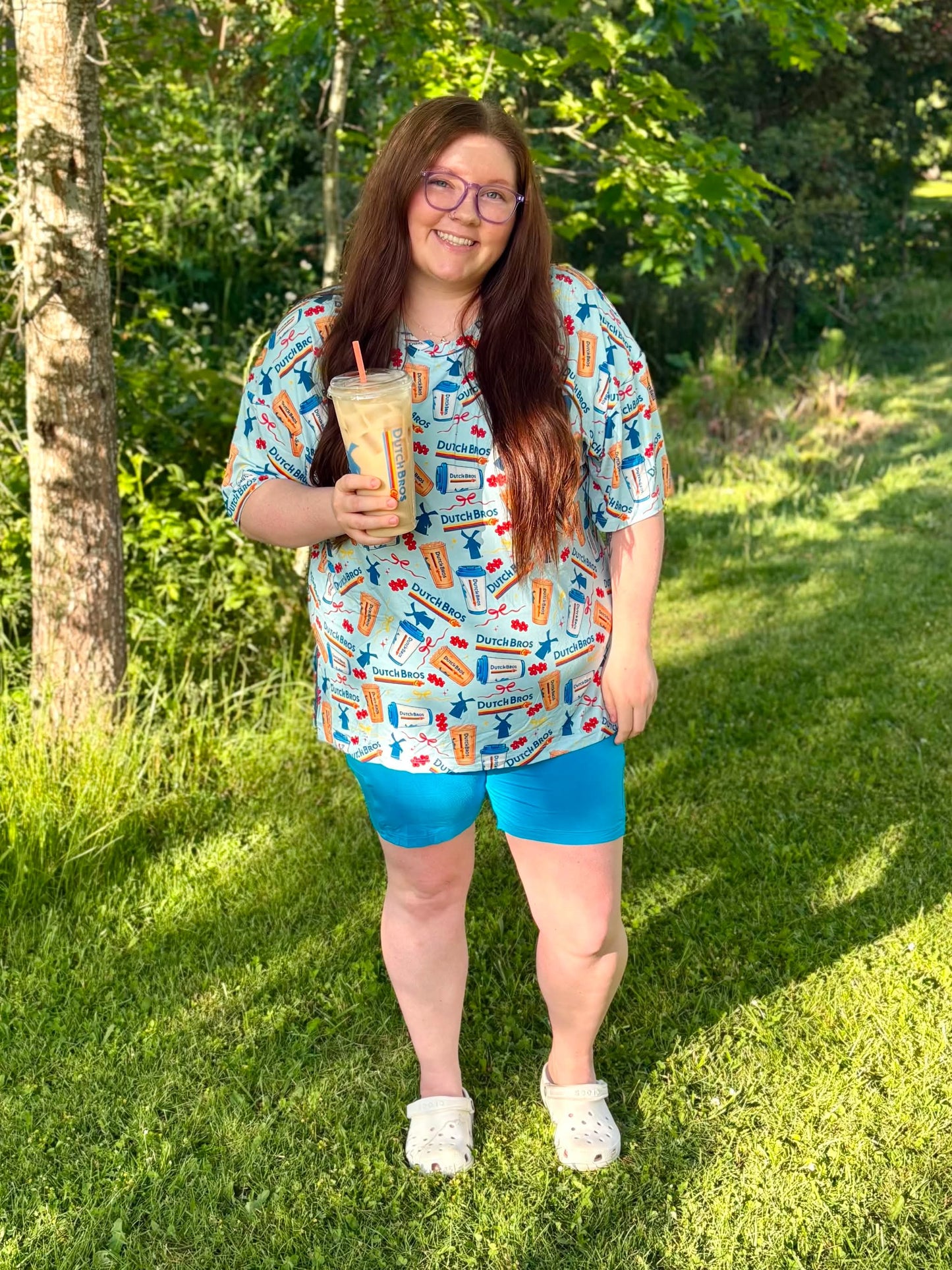 Blue Rebel Adult Oversized Tee and Bikers Daywear Set