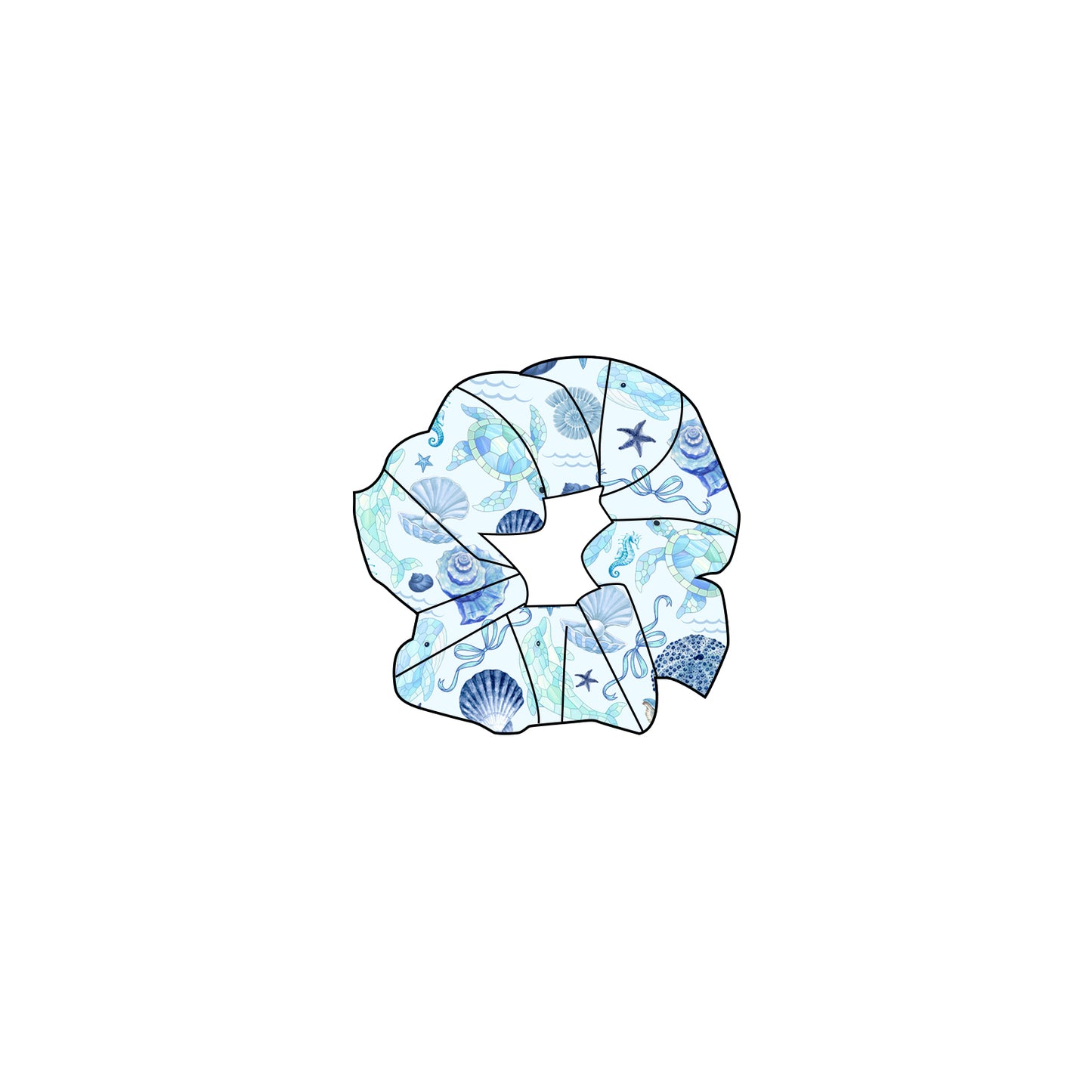 Seas the Day Bamboo Scrunchies