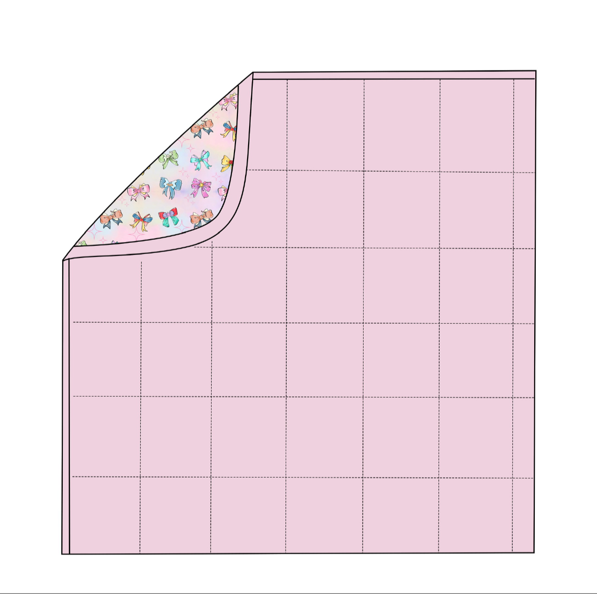 Royal Ribbons Quilted Blanket