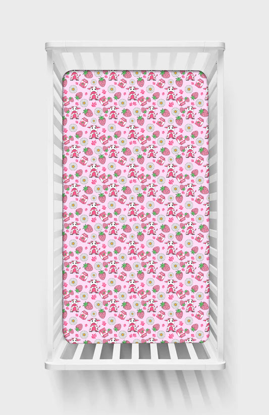 Berry Moo'd Crib Sheet
