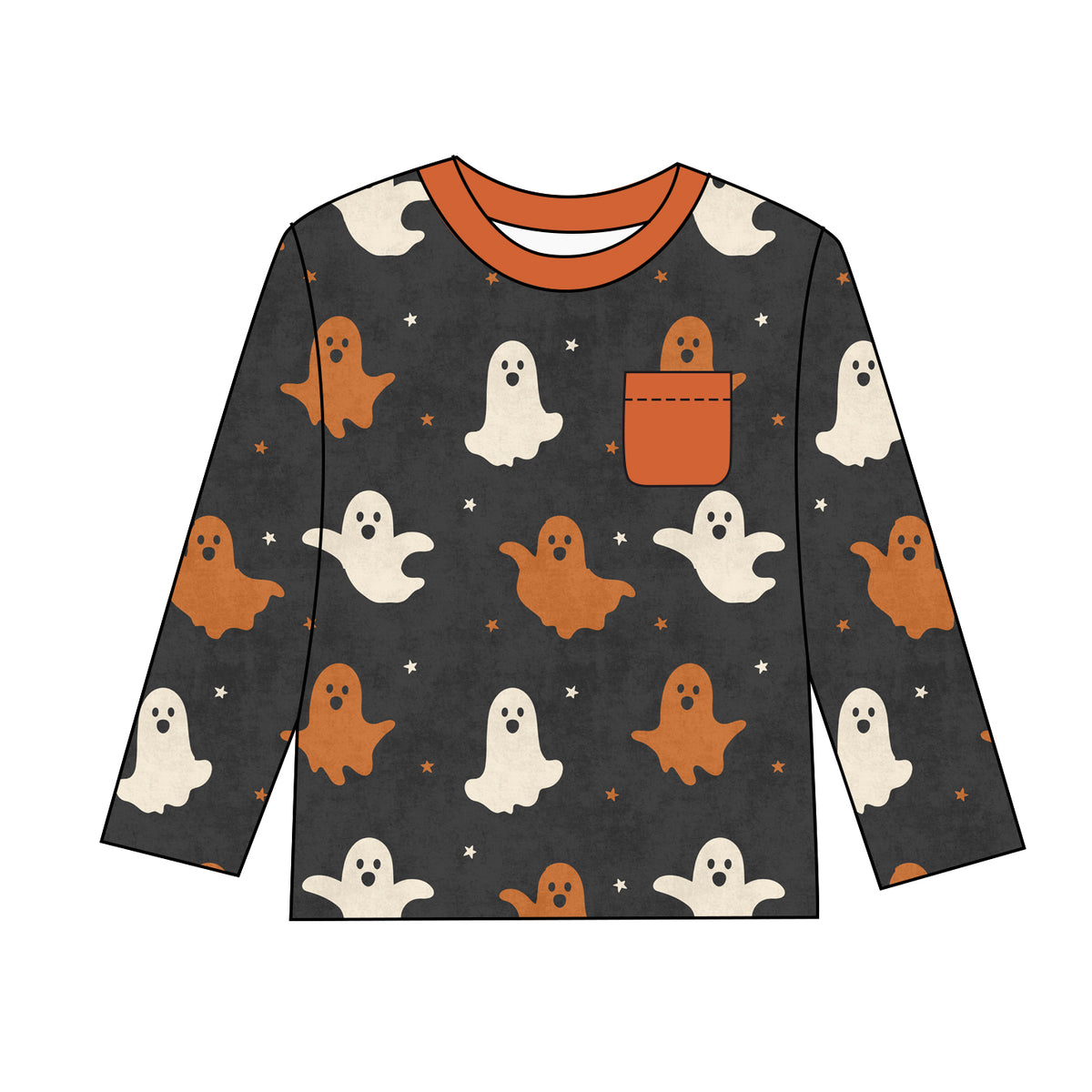 Friendly Frights Long Sleeve Pocket Tee