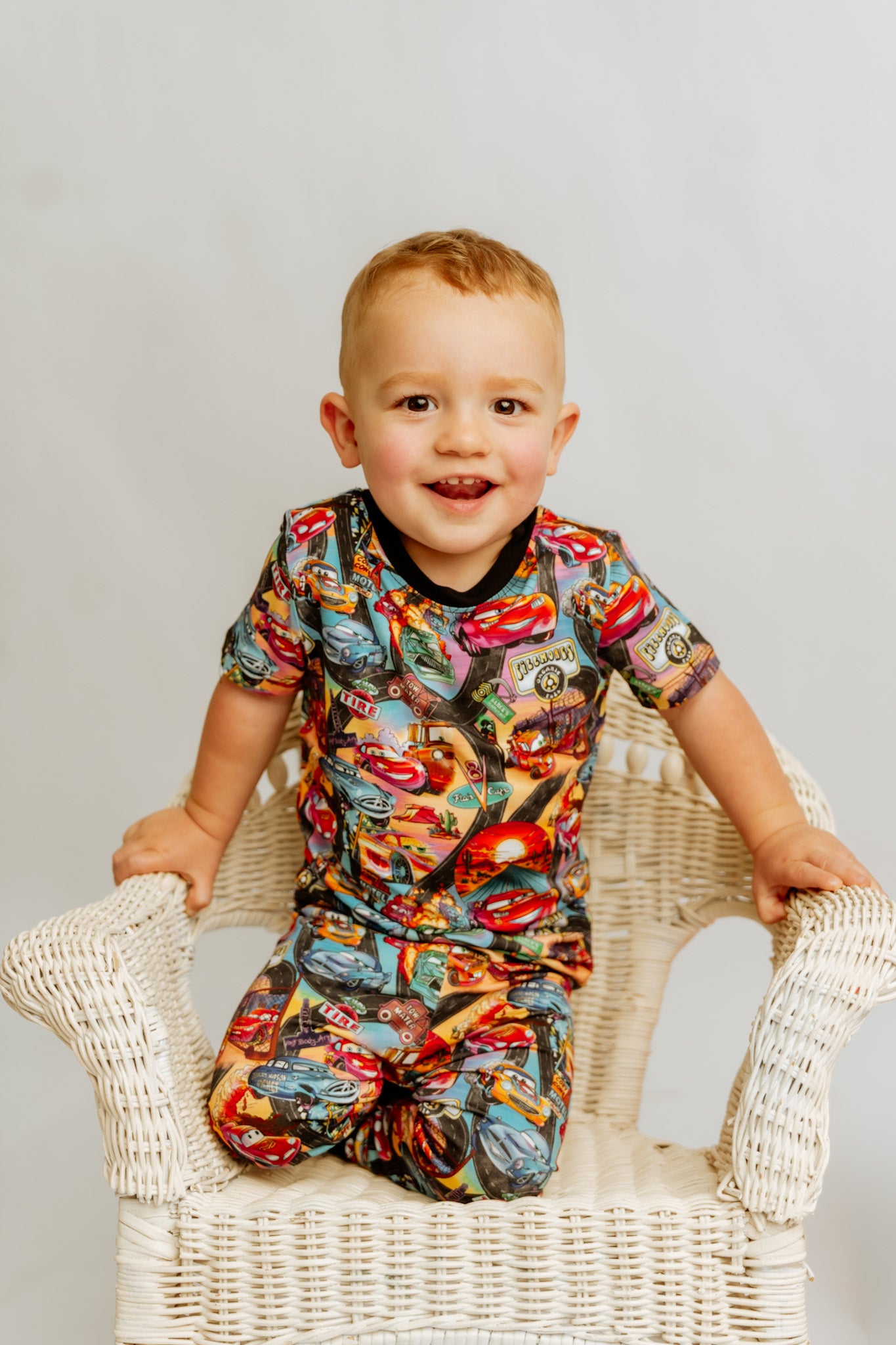 Pit Stop Party Short Sleeve and Pants 2 Piece Set