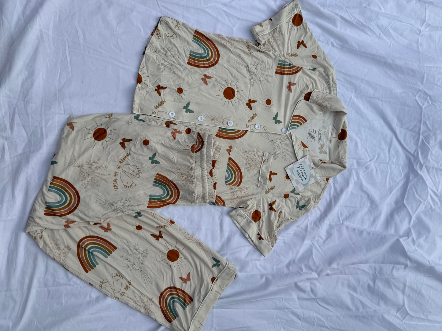 Mommy to an Angel Adult Button Down and Pants Set