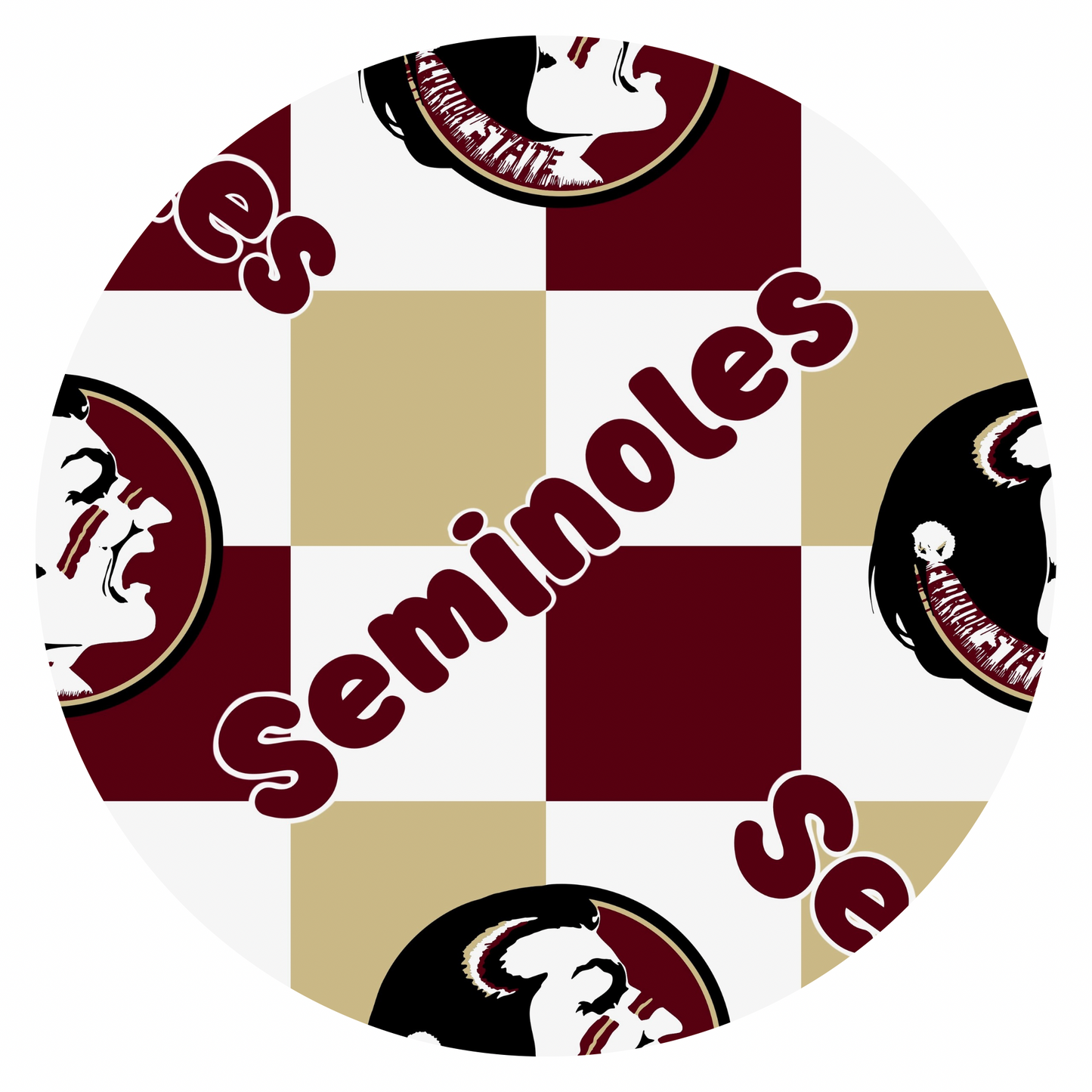 FSU Checkered Adult Straight Leg Pants