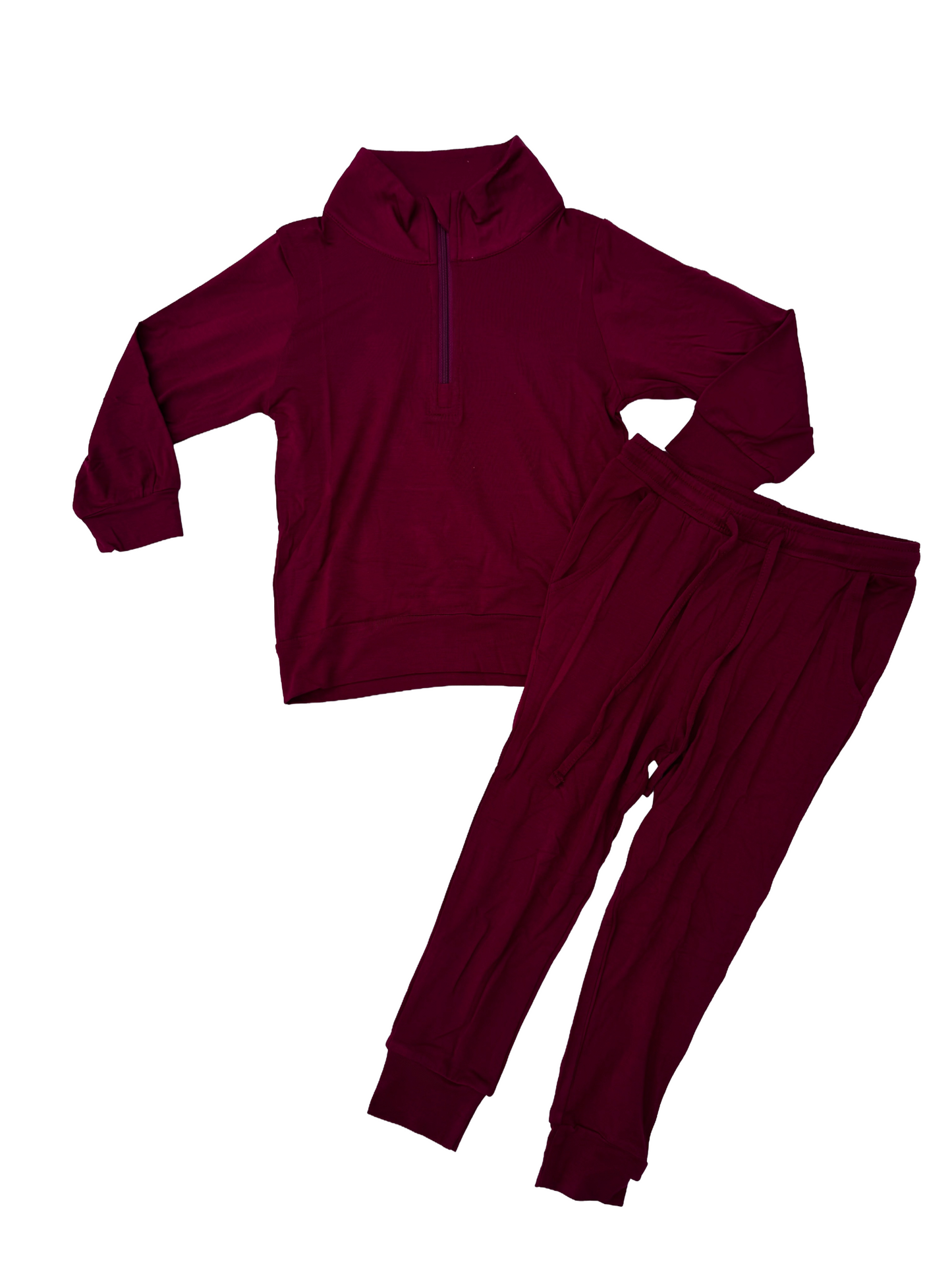 Bordeaux Quarter Zip and Joggers Set
