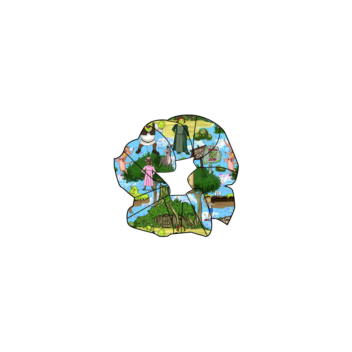 Shrek Bamboo Scrunchie