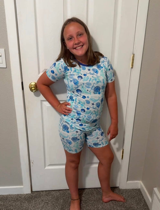 Seas the Day Short Sleeve and Shorts 2 Piece Set
