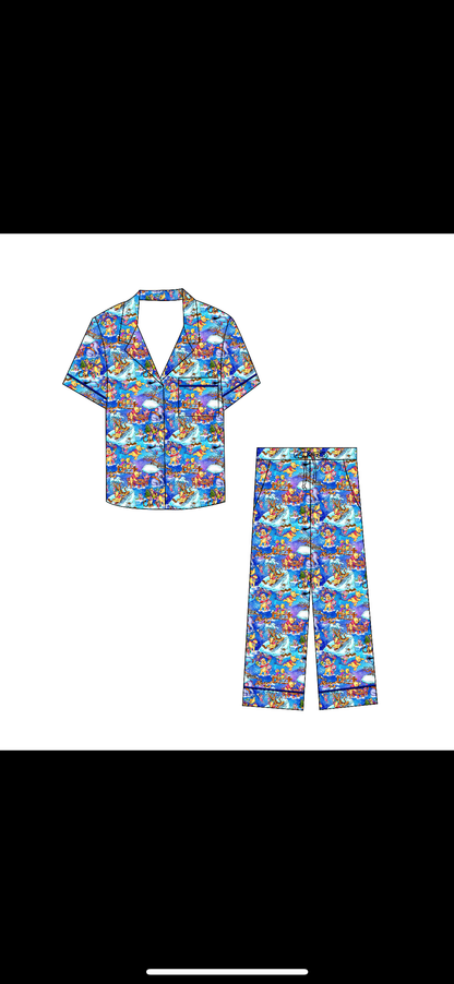 Holiday Hunny Adult Button Down Set - Long Sleeve and Pants