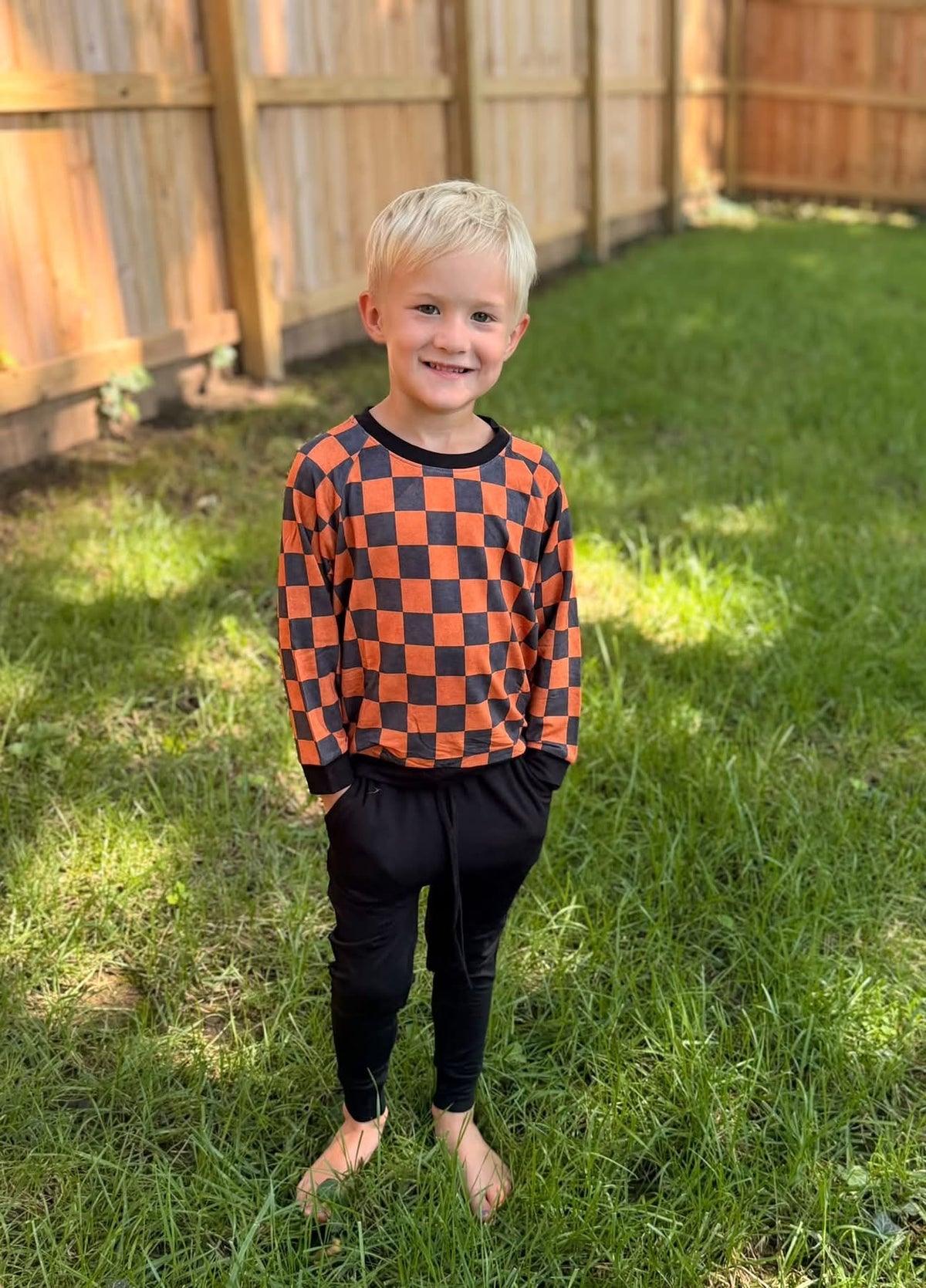 Spooky Squares Crewneck and Joggers Daywear Set