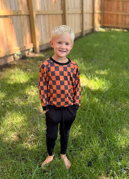 Spooky Squares Crewneck and Joggers Daywear Set
