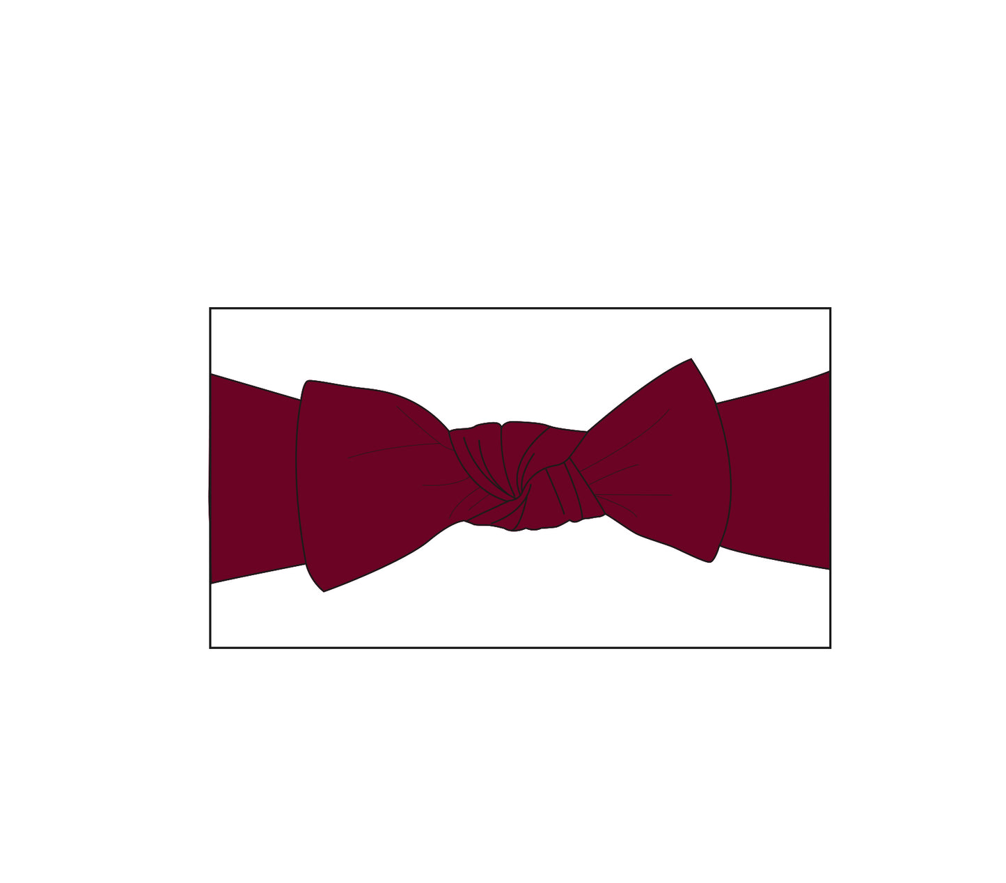 Bordeaux Bamboo Headband Bow