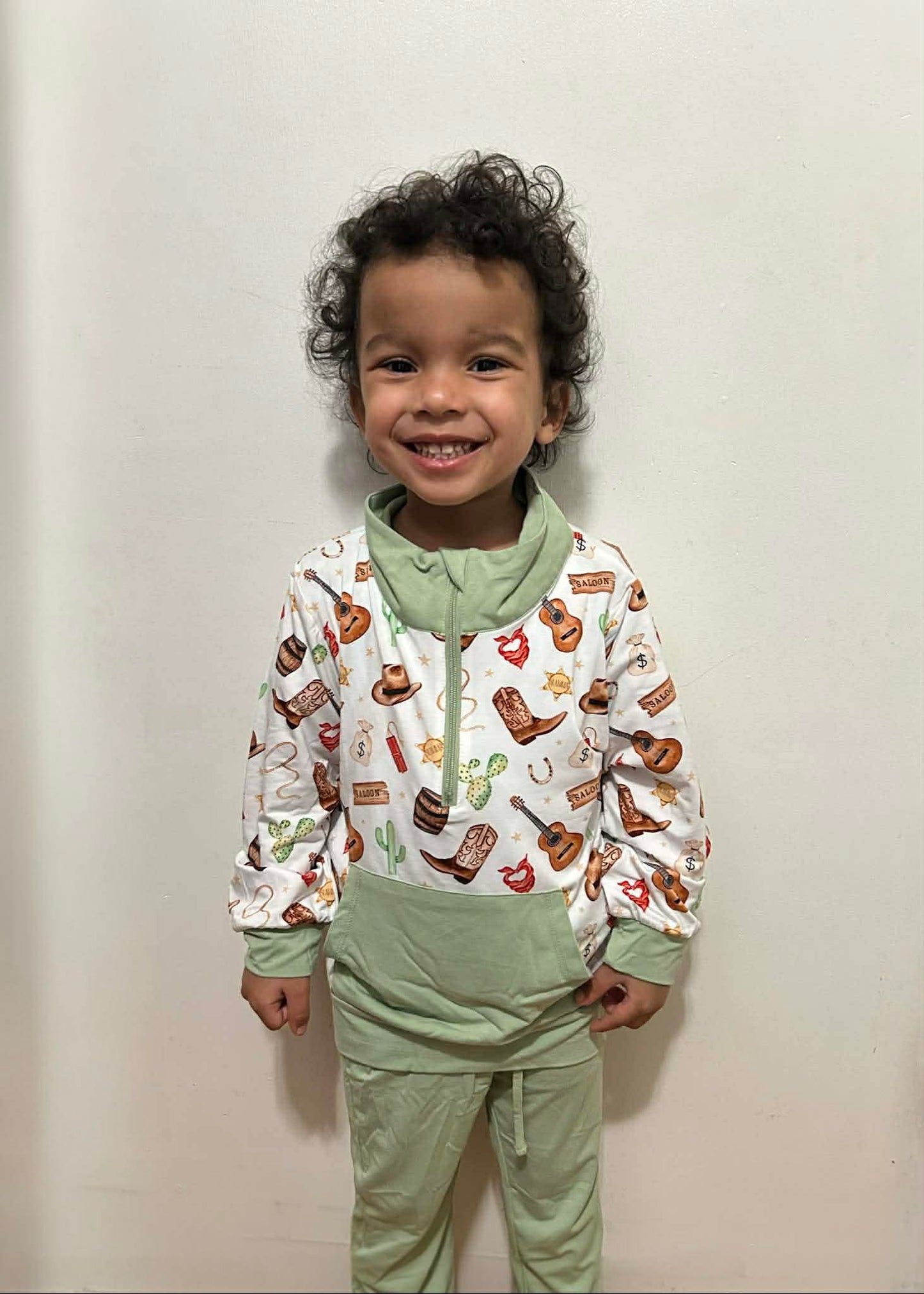 Southern Saddle Quarter Zip and Joggers Daywear Set