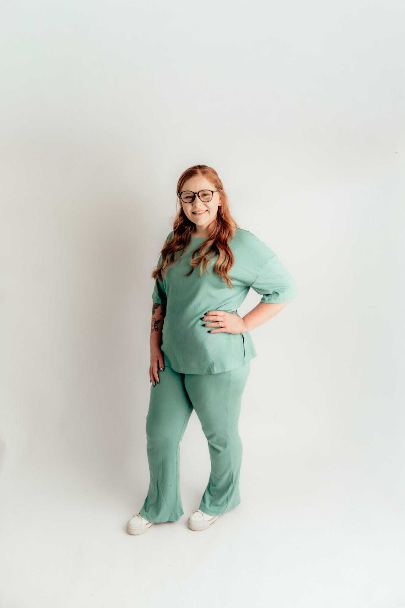Wild Mint Ribbed Women's Daywear Set