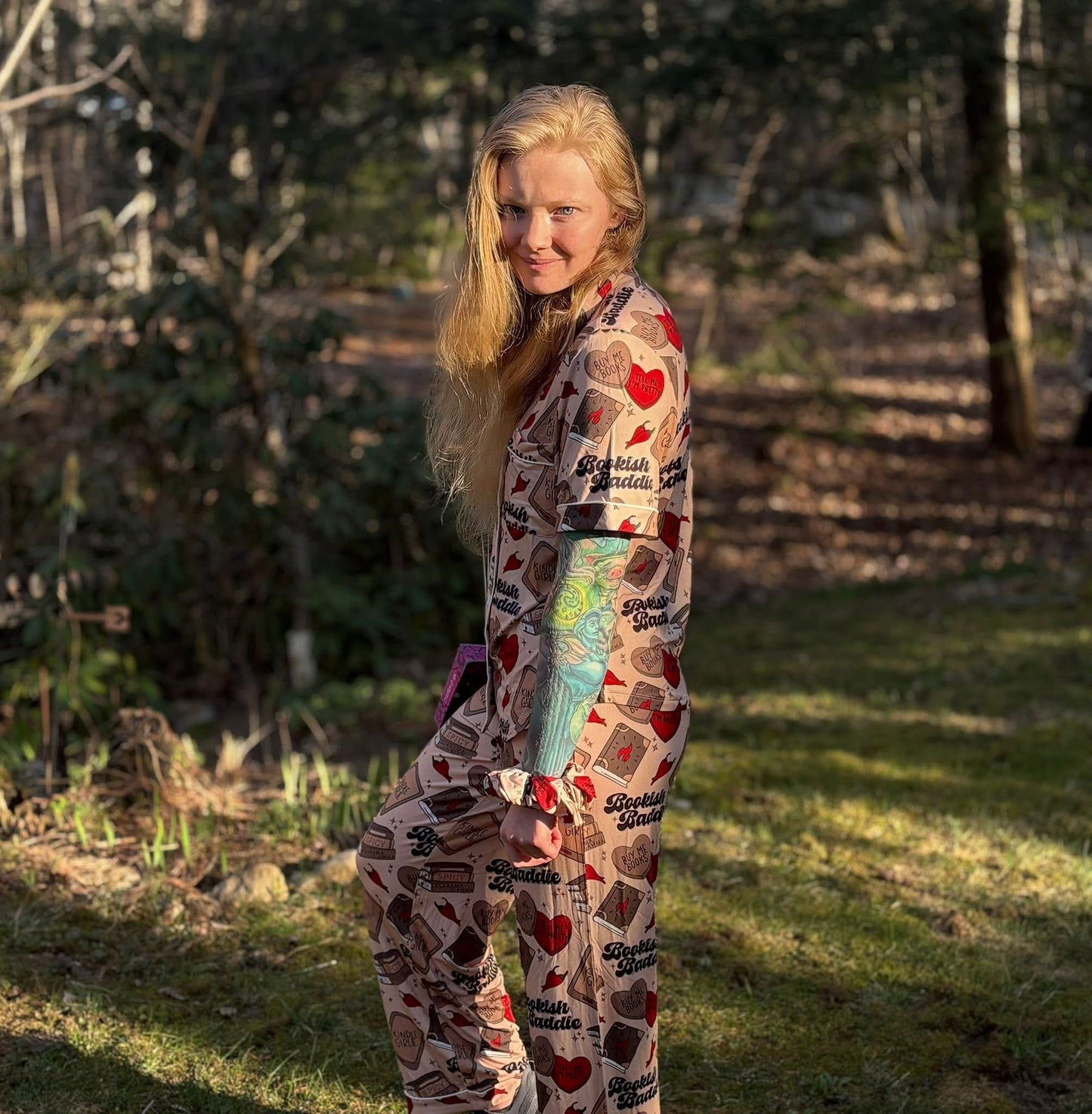 Bookish Baddie Adult Button Down and Pants Set