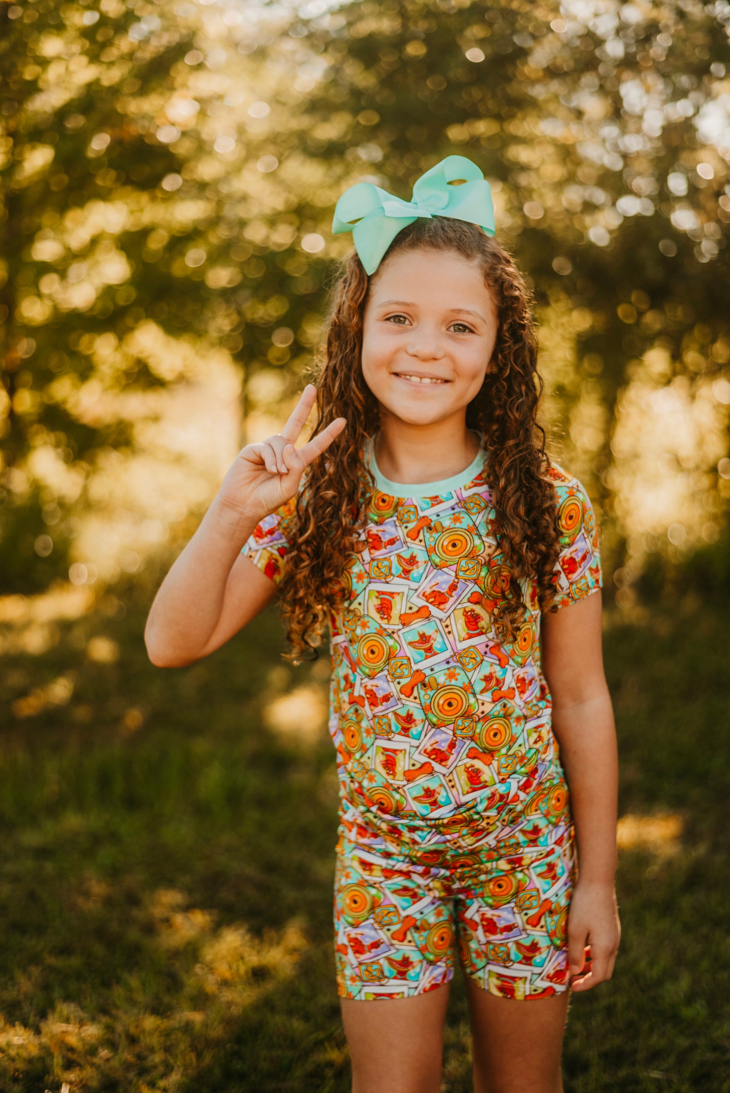 Peace, Pup and Polaroids Short Sleeve 2 Piece Set
