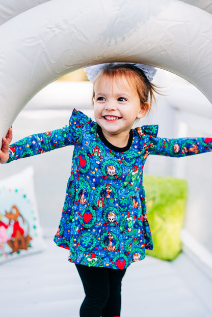 Merry Mischief Peplum and Leggings Set