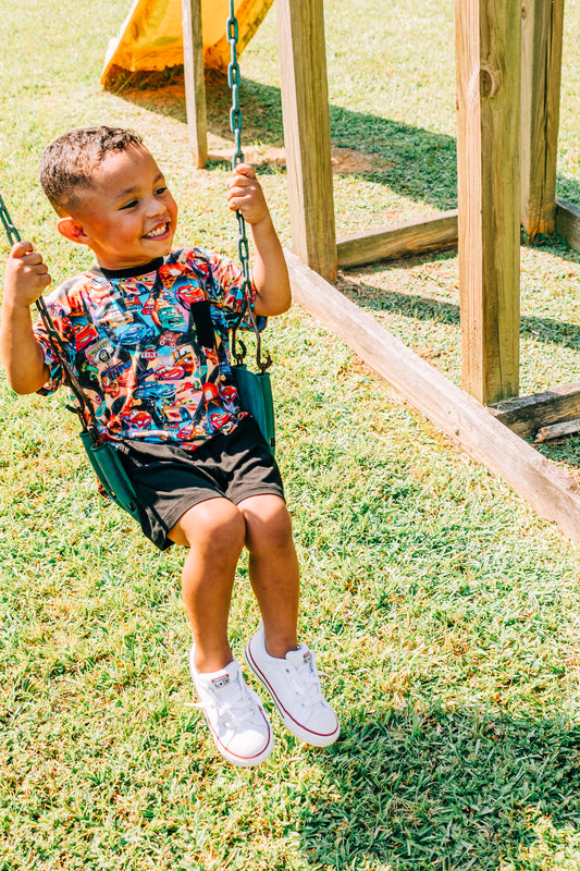 Pit Stop Party Pocket Tee and Shorts Daywear