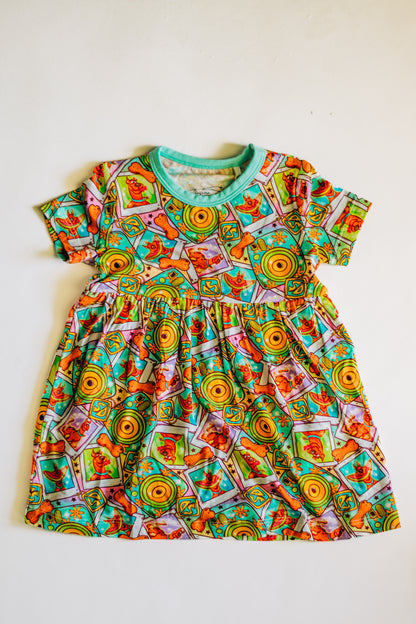 Peace, Pup and Polaroids Twirl Dress