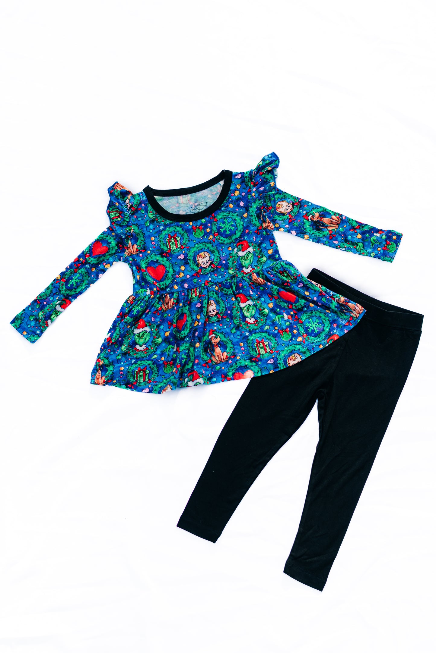 Merry Mischief Peplum and Leggings Set