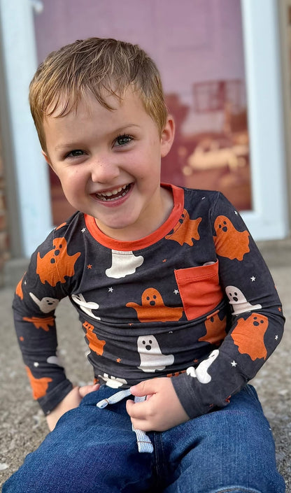 Friendly Frights Long Sleeve Pocket Tee