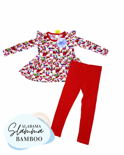 Checkmate Cuties Peplum and Leggings Daywear