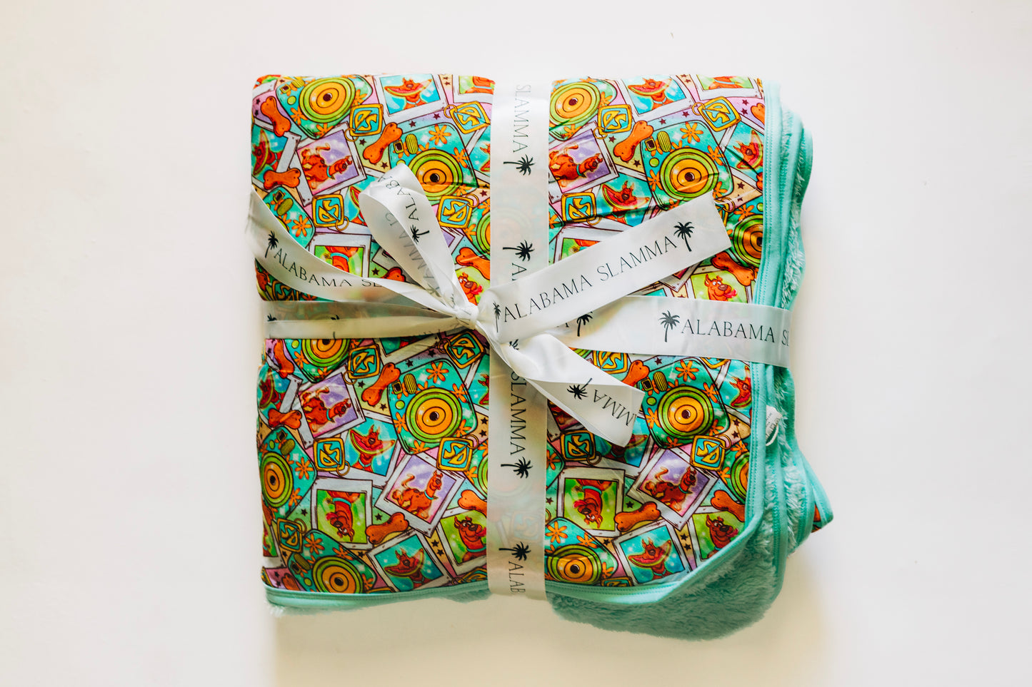 Peace, Pup and Polaroids Bamboo Plush Blanket