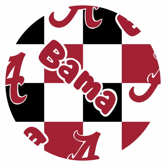 Roll Tide Checkered Short Sleeve and Pants 2 Piece Set PREORDER