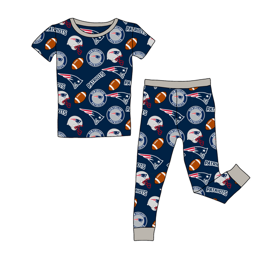 New England Patriots Short Sleeve and Pants 2 Piece Set