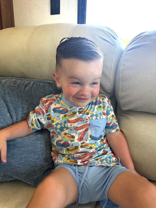Little Racers Pocket Tee and Shorts