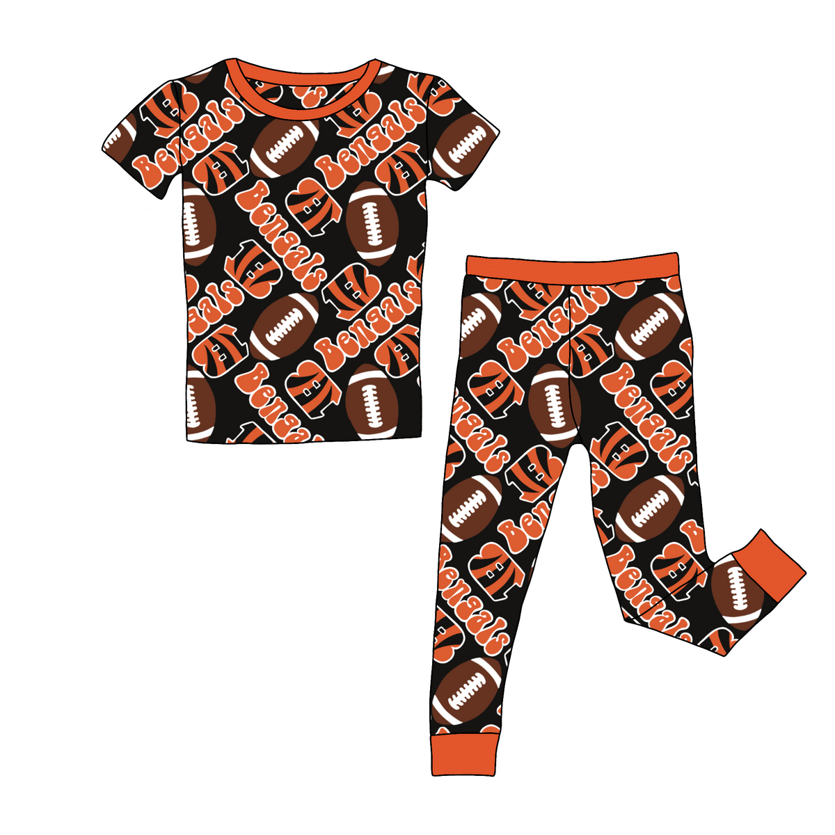 Cincinnati Bengals Short Sleeve and Pants 2 Piece Set