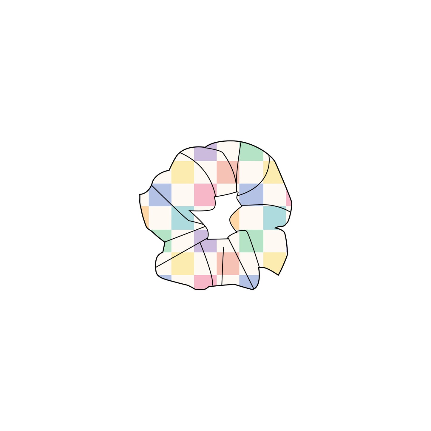 Spring Checks Scrunchie