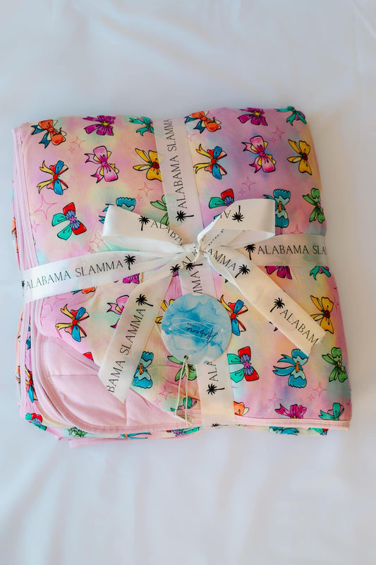 Royal Ribbons Quilted Blanket