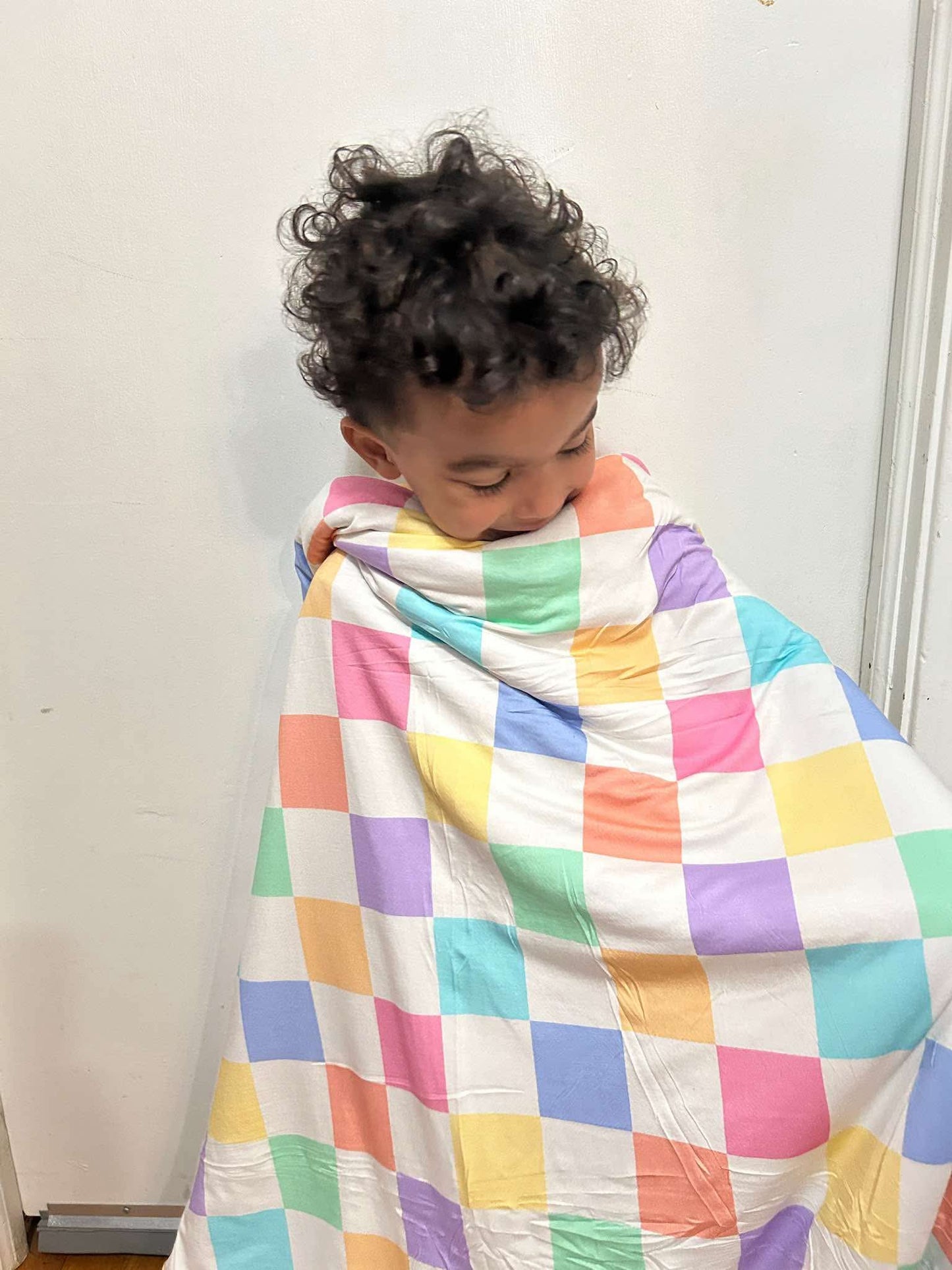 Spring Checks Bamboo Plush Blanket